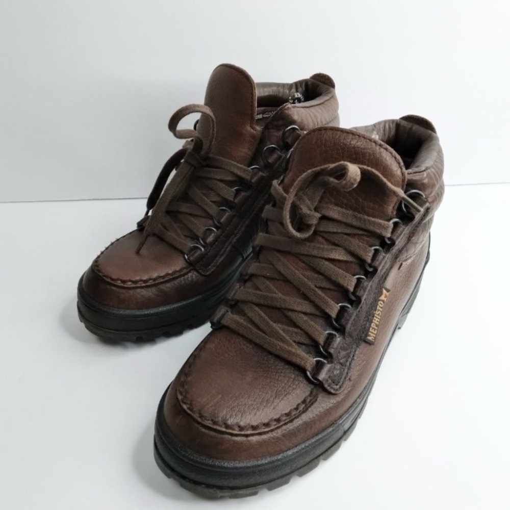 COPY - Mephisto Trampoline Brown Leather Lace Up Hiking Ankle Boots Size 6.5